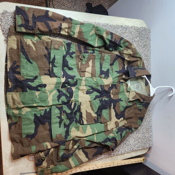 Other - US Army USMI 80s Woodland Camo Cold Weather Combat Shirt Med Reg Adjustable